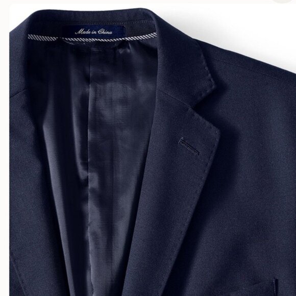 Lands end Suit 2 piece True Navy Blazer 46 T - Picture 8 of 10